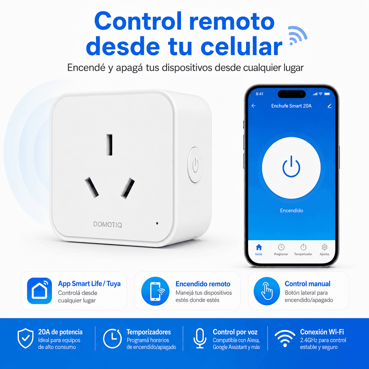 Enchufe inteligente 20A, detalle 2